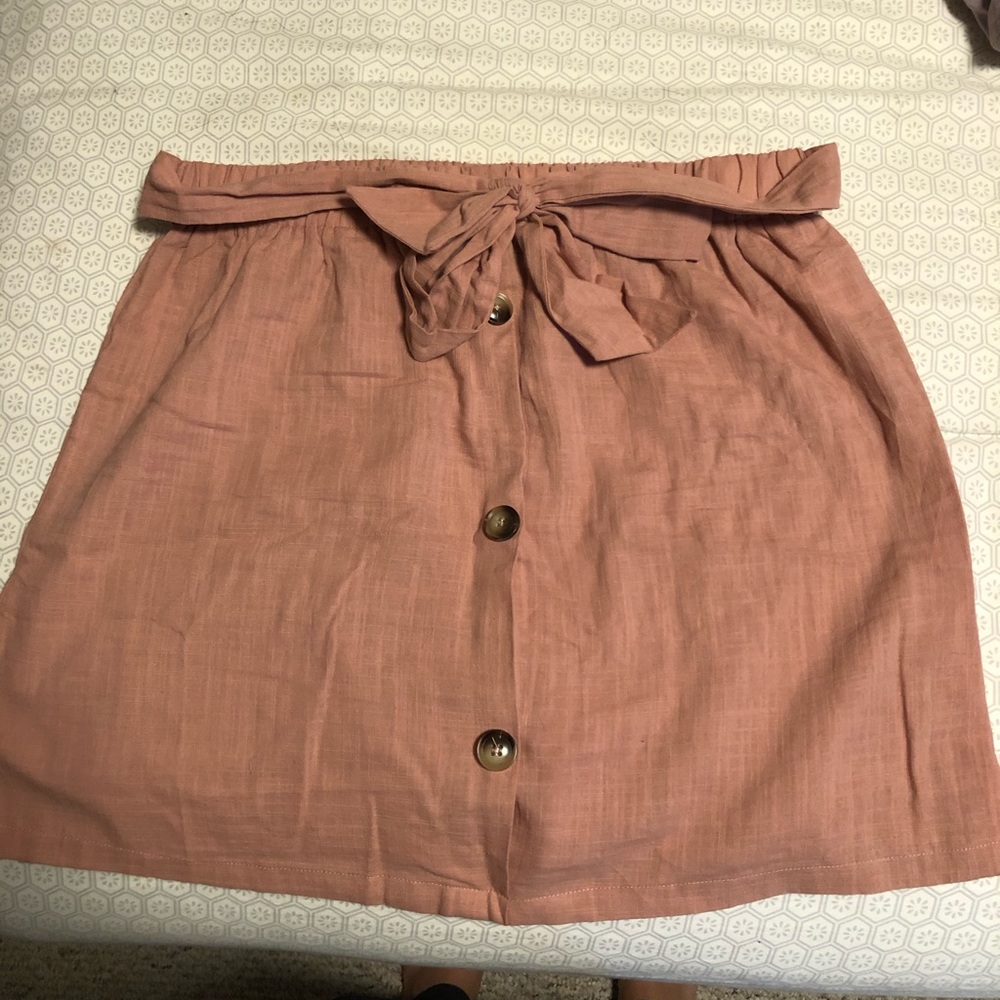 Pink pull on skirt